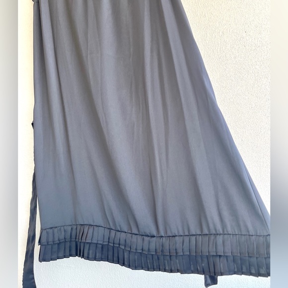 MANGO | Sleeveless Black Satin Mini Dress - Picture 4 of 16